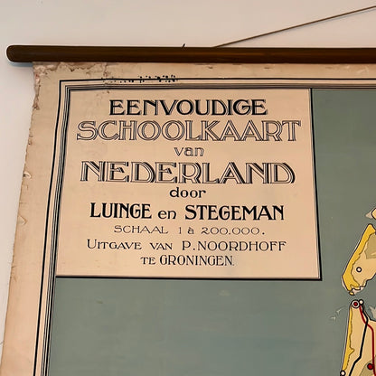 Vintage school map Netherlands