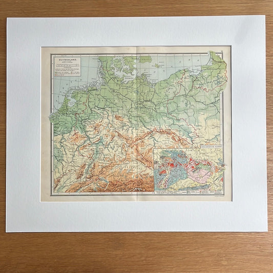 Germany and geological map 1923