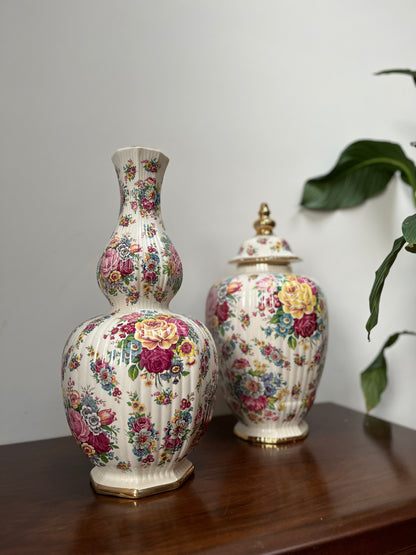 Vases Keralux Boch Fleurs de Saxe