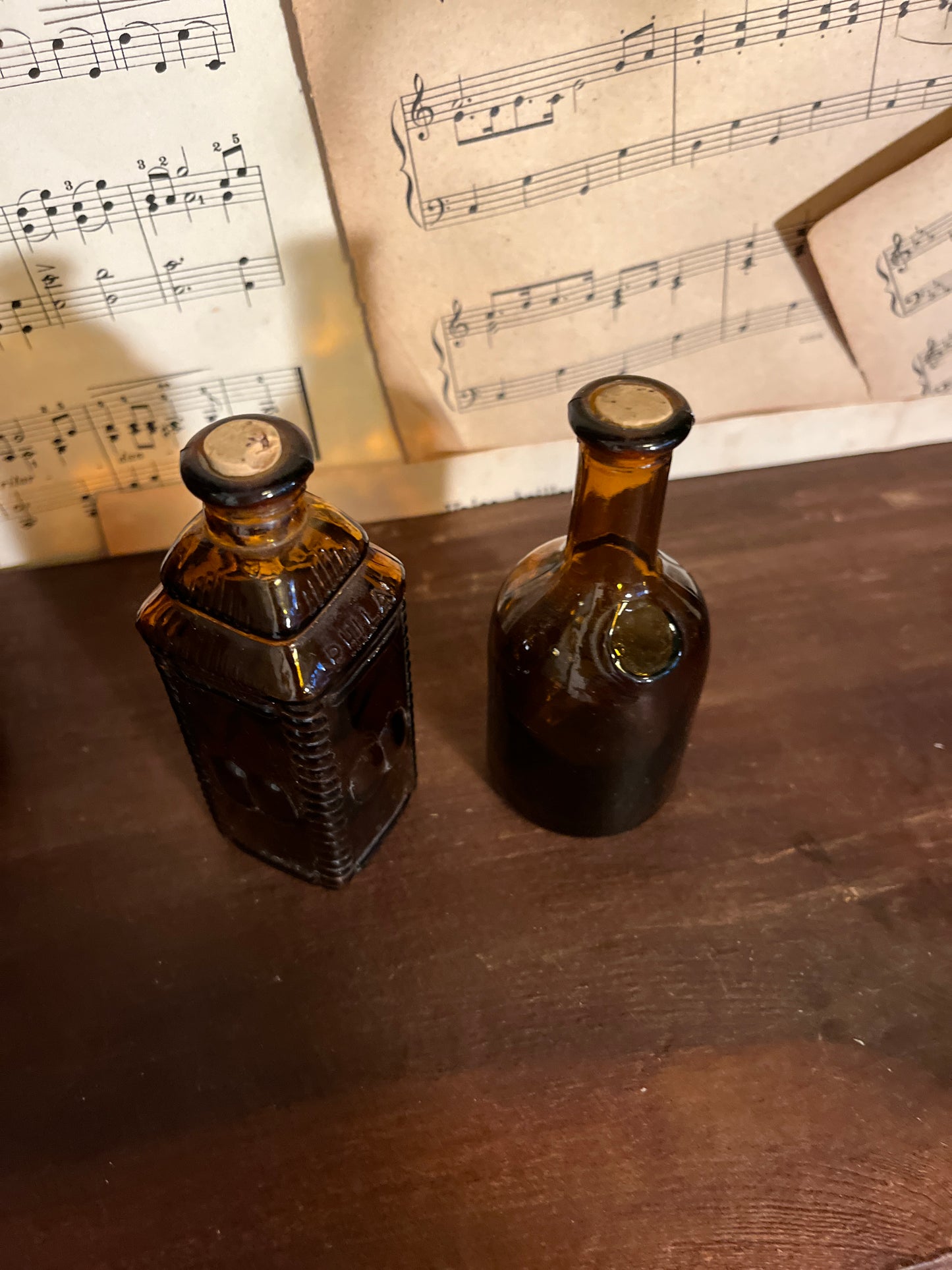 Set of small bottles