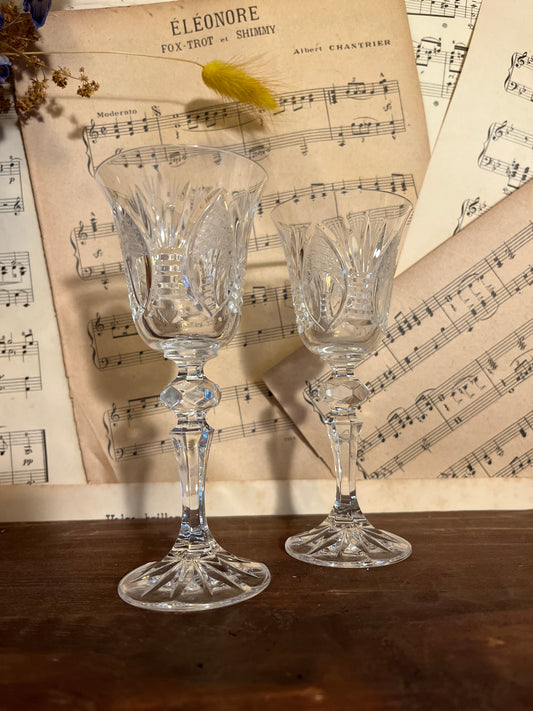 Set wine glasses crystal