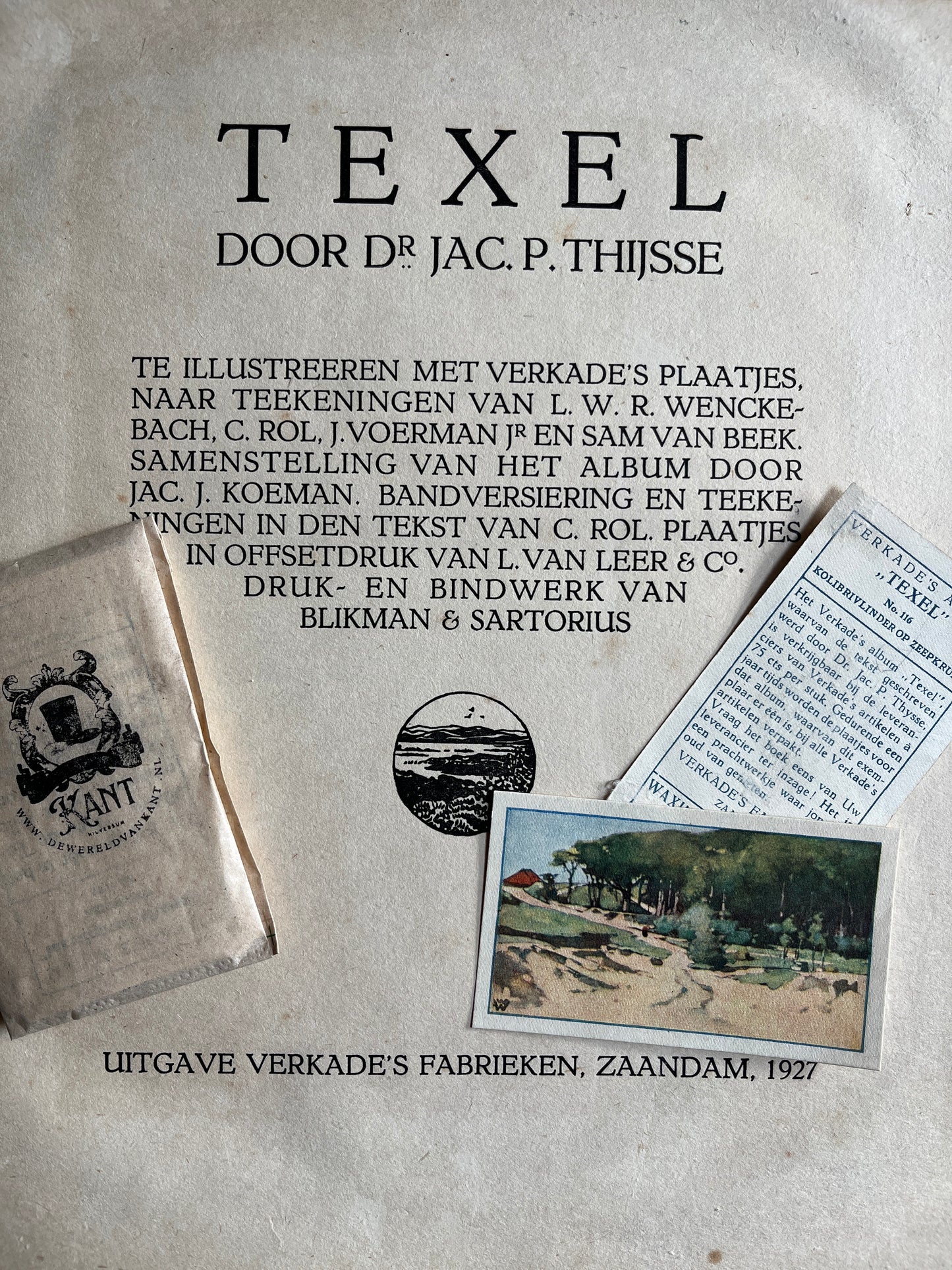 6 Verkade plaatjes Texel 1927 (49-54)