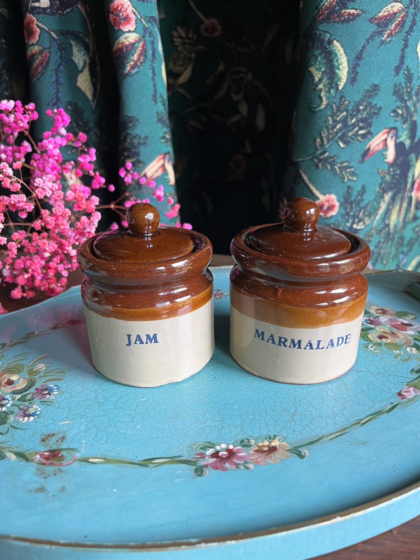 Set of marmalade and jam jars