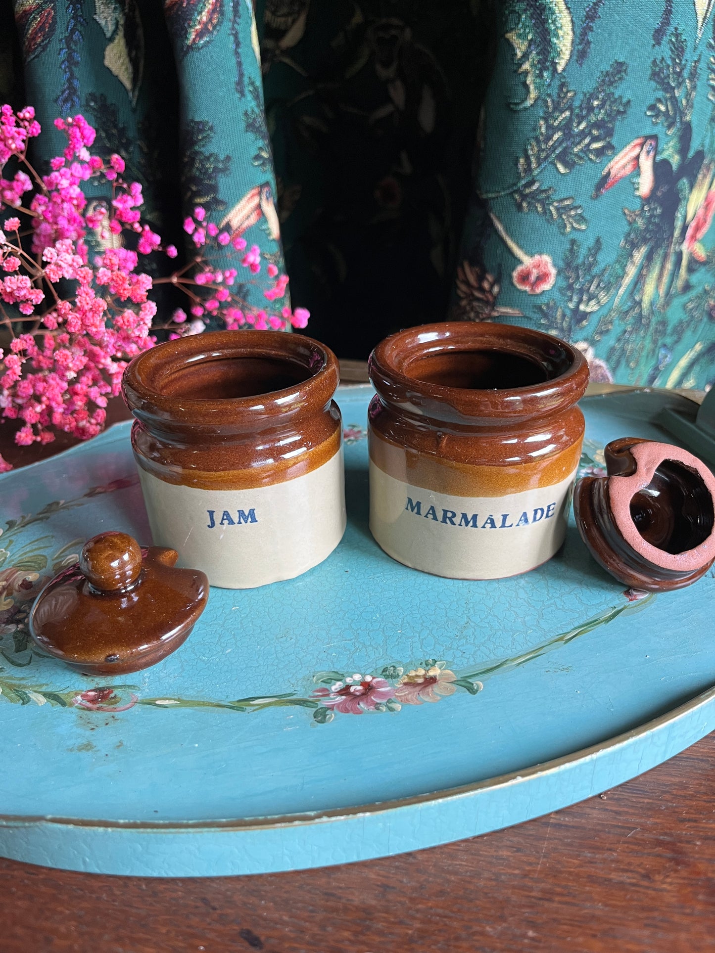 Set of marmalade and jam jars