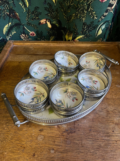 Maßstabsgetreue Vintage-Keramikuntersetzer