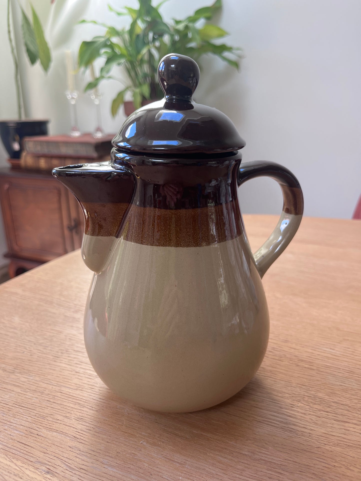 Koffiepot bruin keramiek