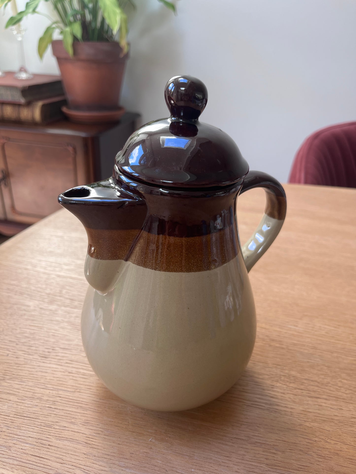 Koffiepot bruin keramiek