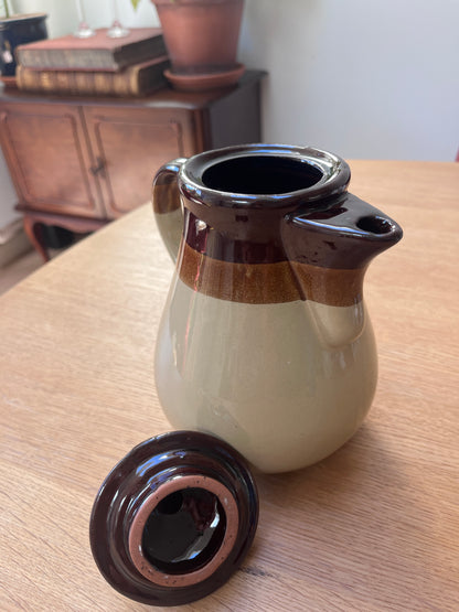 Koffiepot bruin keramiek