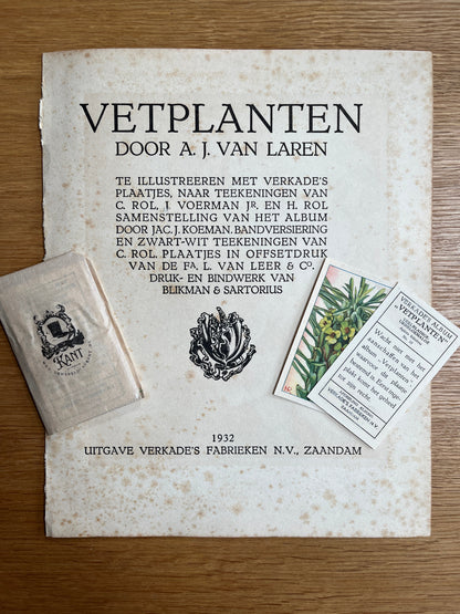 6 Verkade plaatjes Vetplanten 1932 (97-102)